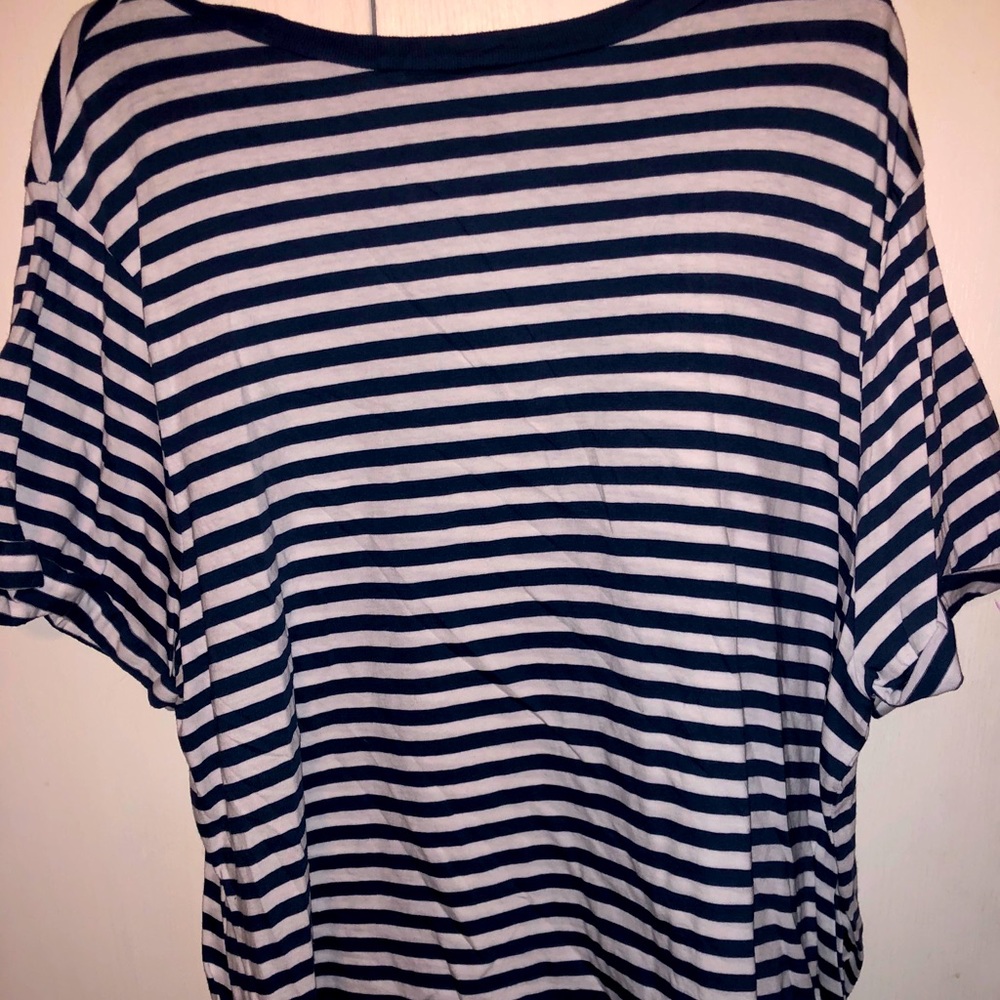 Wildfable- stripped light navy and white